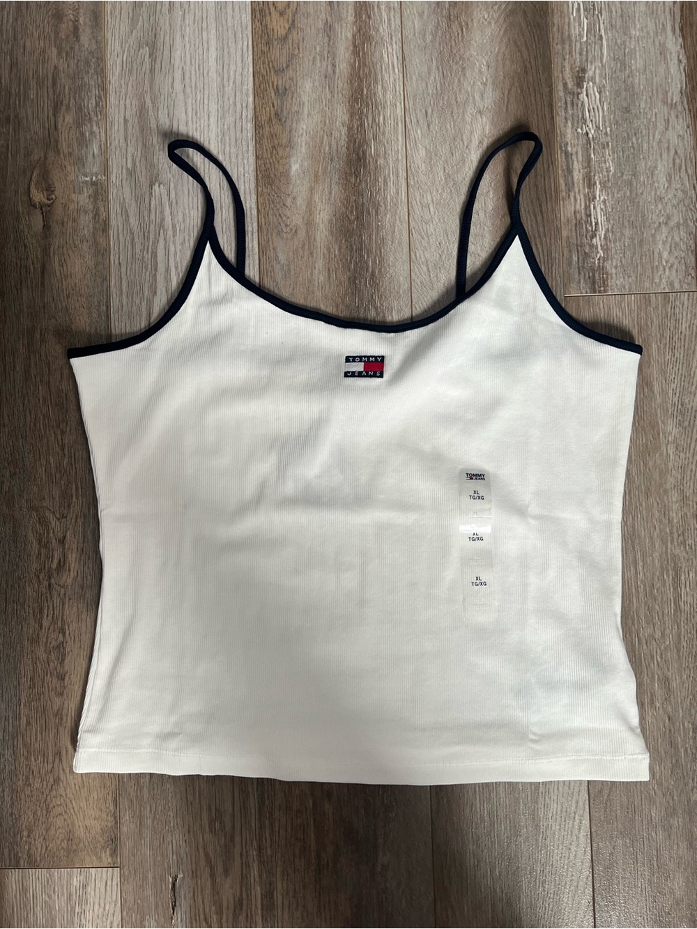 Tommy Hilfiger White Camisole with Navy Trim